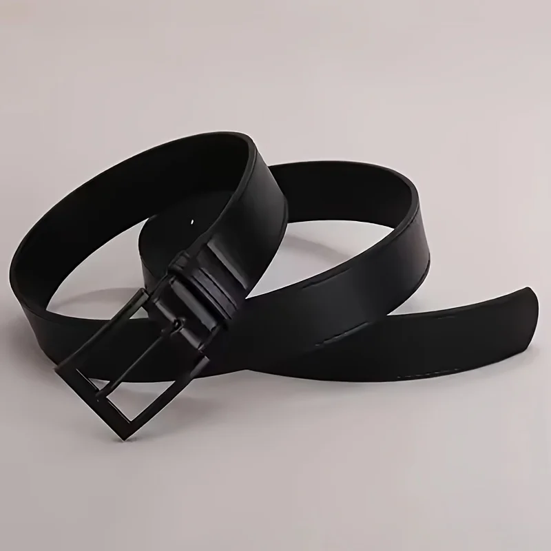 New Luxury Belt for Men PU Leather Belt Metal Pin Buckle High Quality Famous Brand Designer Waist Strap Belt for Jeans Plus Size
