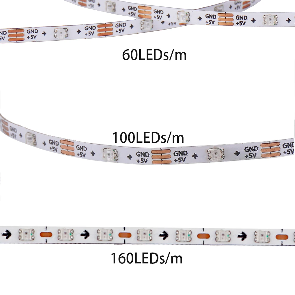 GOMING 5V WS2812B Striscia LED COB 2M 320 LED Alimentazione USB con Controller Indirizzabile Individualmente PCB Bianco RGB LED Strip IP20 Nastro LED non Impermeabile per la casa Fai da te GOMING 5V WS2812B Striscia LED COB 2M 320 LED Alimentazione USB con Controller Indirizzabile Individualmente PCB Bianco RGB LED Strip IP20 Nastro LED non Impermeabile per la casa Fai da te