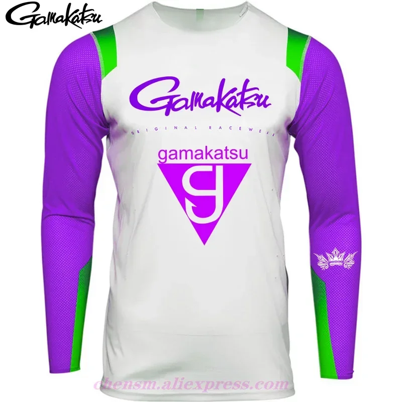 Gamakatsu 2025 전문 낚시 안티 uv 선 스크린 태양 보호 유니폼 낚시 셔츠 통기성 빠른 건조 낚시 의류