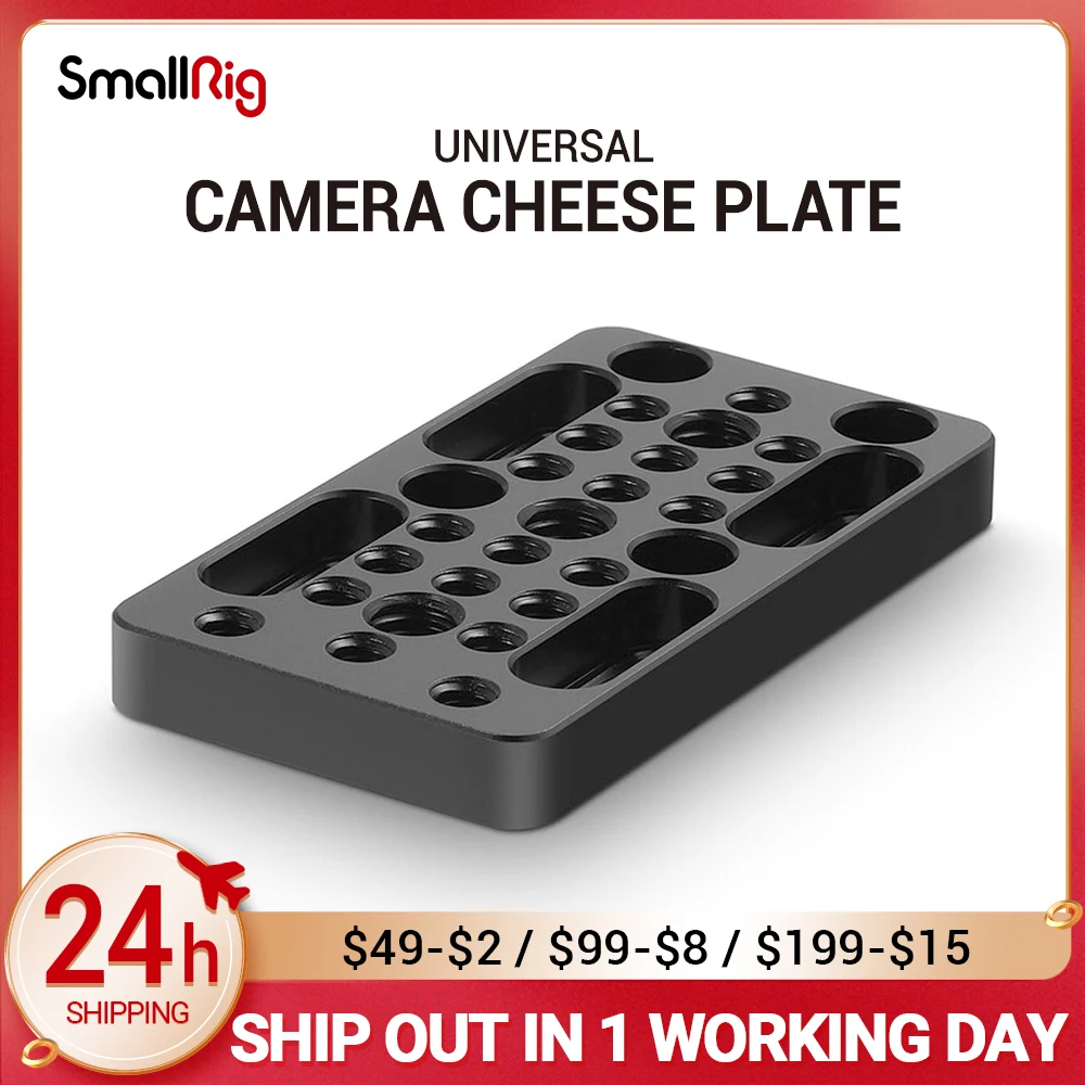 SmallRig Video Switching Cheese Plate Camera Easy Plate for Railblocks, Dovetails and Short Rods