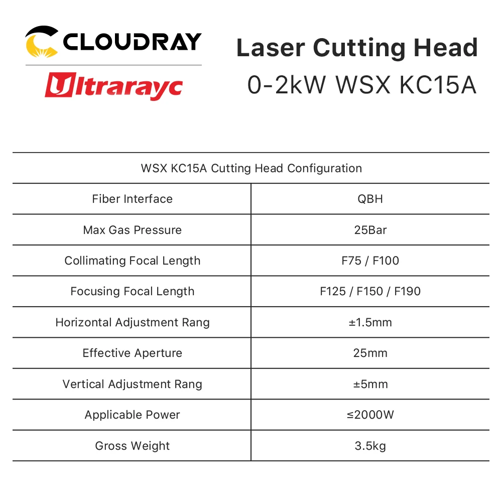 Ultrarayc    , ݼ ܿ   , CL100 FL125 ̽, QBH, 0-2kw, WSX, KC15A, 2000W