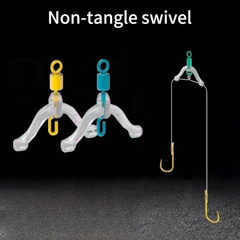 10/40pcs Fishing Hook Separator Anti-Tangle Silicone Fishing Line Splitter Device High Elastic Subline Splitter Lure Rigging