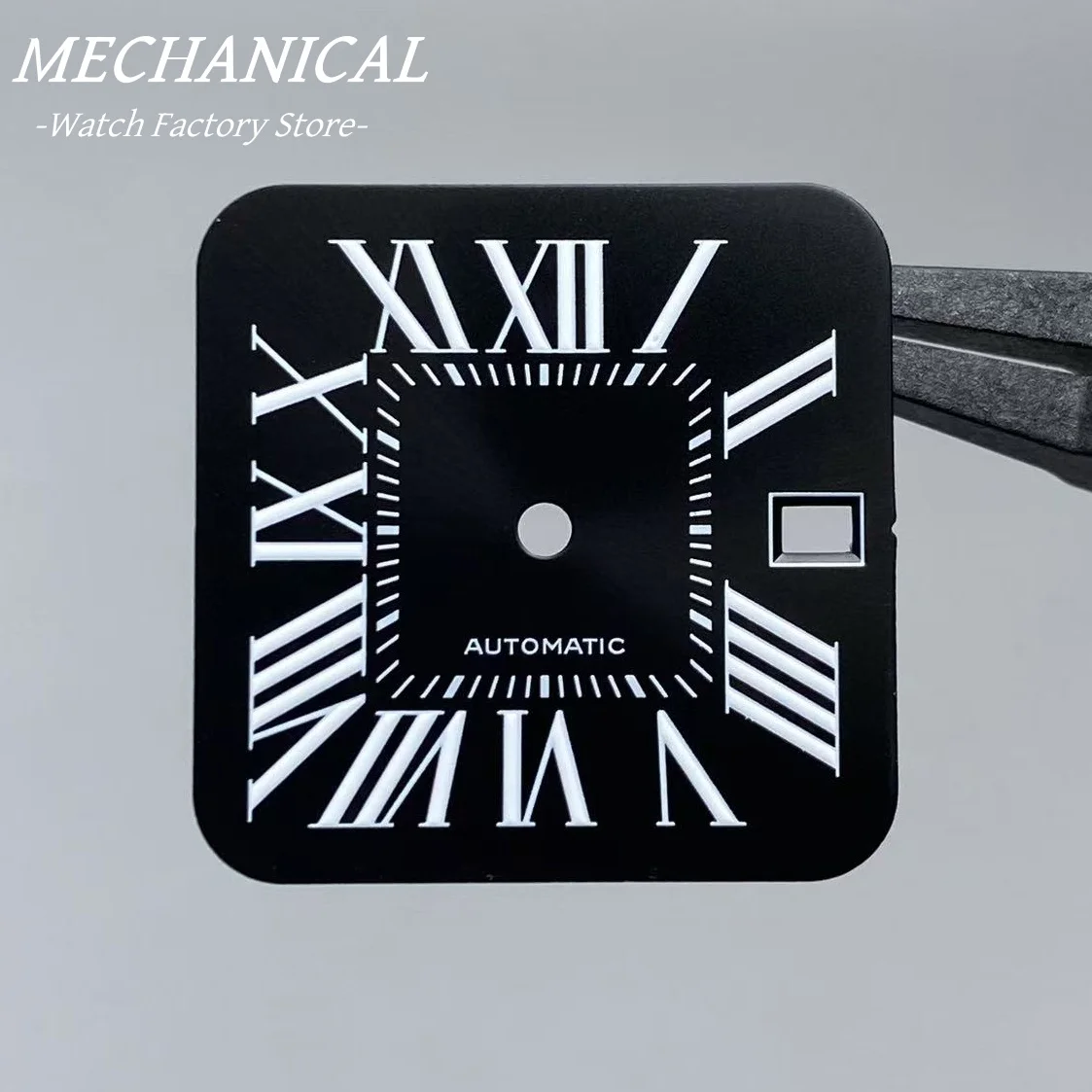 27MM Square Dial with Roman Numerals and Calendar
