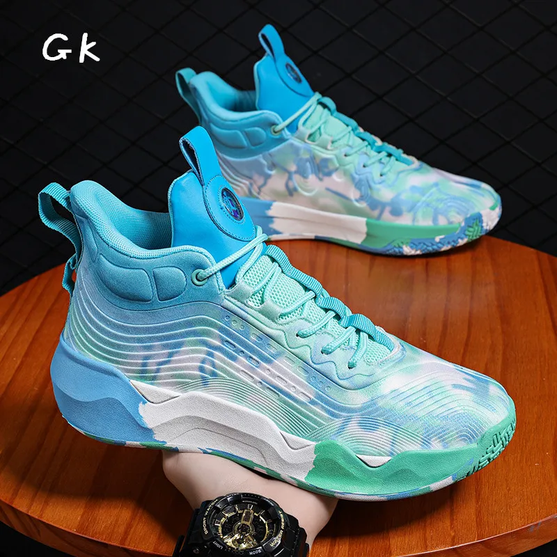 

Men Basketball Shoes Boys Kids Breathable High Top Running Non-Slip Sport Athletic Trainers Workout Fitness Sneakers