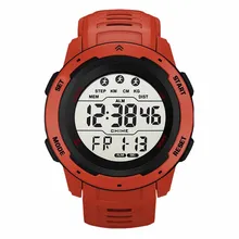  Fashion Sport Digital Watches LED Men Big Dial Round Watch Luminous Casual Clock Multifunction Wrist Stopwatch 202 