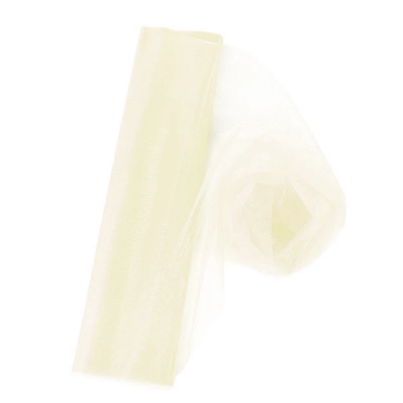 5/10M Organza Roll Fabric Sheer Crystal Tulle Roll Wedding Birthday Party Backdrop Decoration DIY Yarn Chair Sashes Baby Shower