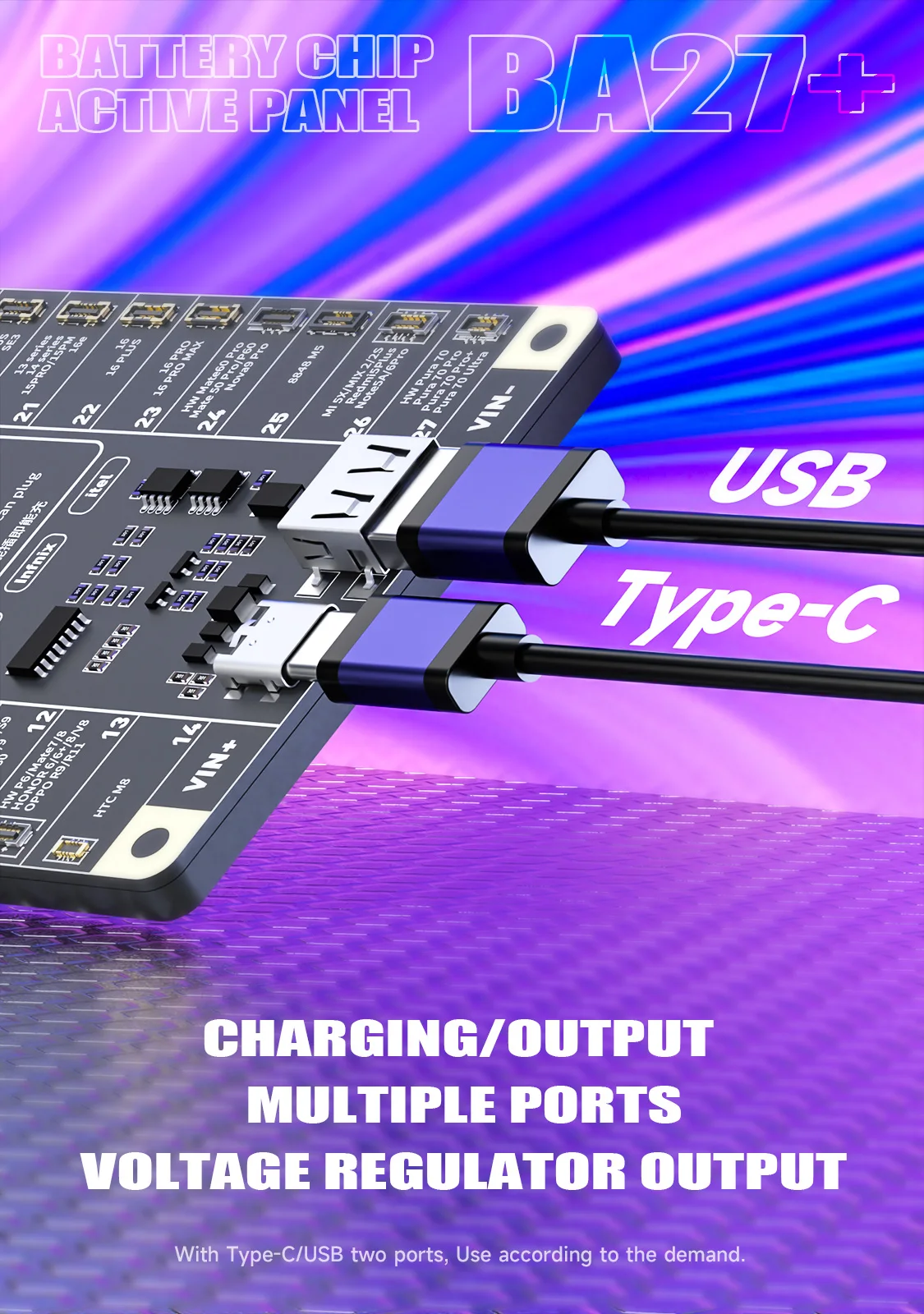 MECHANIC BA27+ Battery activation detection board Supports Apple IP6-16&400+Andr