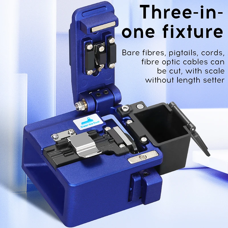 AUA-X5 FTTH High-precision for Cold Joint/Hot Melt Optical Fiber Cleaver Machine with 16 Surface Blade Cutting Tool