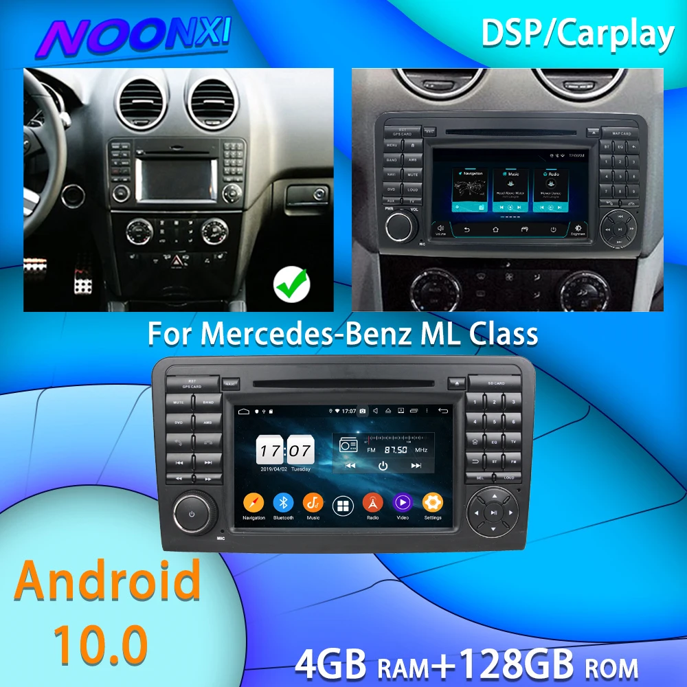 

For Mercedes-Benz ML Class W164 Car Radio Android 10.0 Stereo Multimedia Player Bluetooth GPS Navigation Carplay Head Unit 2 Din