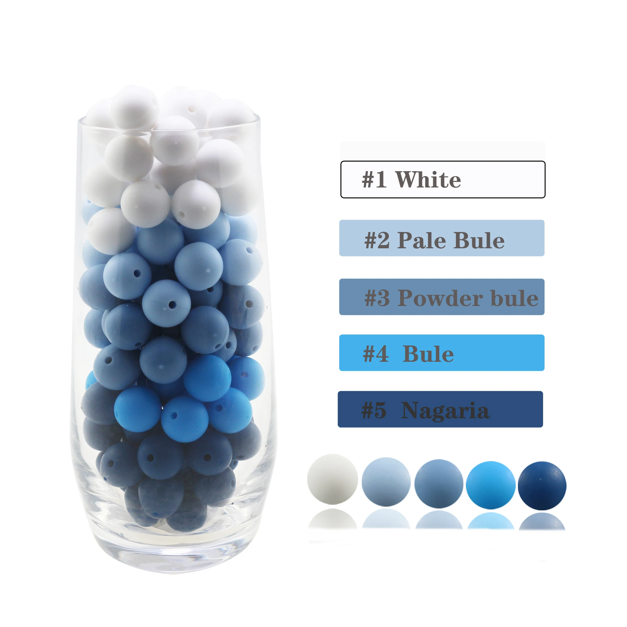 

100Pcs 15MM Silicone Teething Beads Baby Teether For DIY Nursing Necklace Food Grade Baby Chew Beads