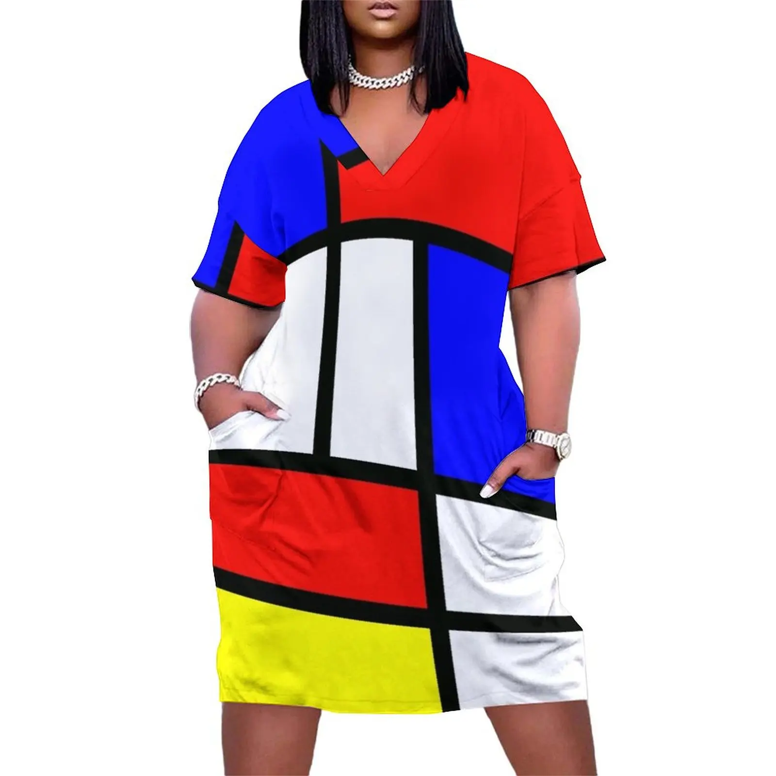 Piet-Mondrian-Composition-2-Color-Block-con-bolsillo-suelto-rojo ...