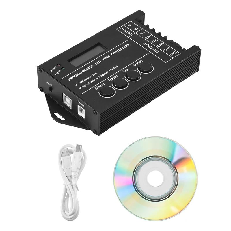 

Программируемый временной RGB-контроллер стандарта цветовой идентификации TC420, 5 каналов, синхронизирующий диммер