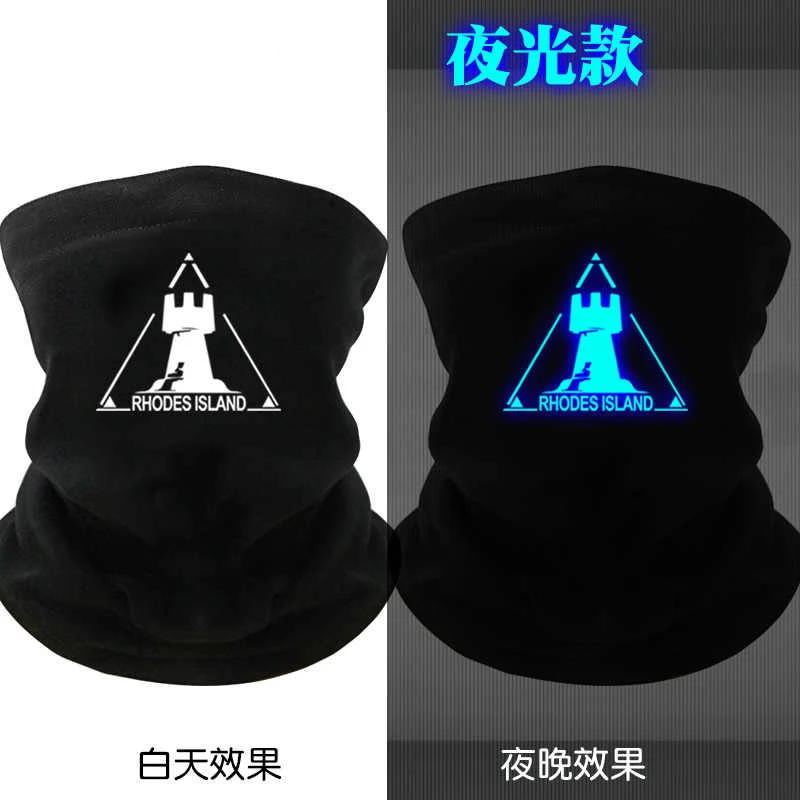 Game Arknights Neckerchief Amiya Doctor Face Mask Anime Cosplay Men Women Neckwarmer Autumn Winter Warm Black Short Scarf Gifts