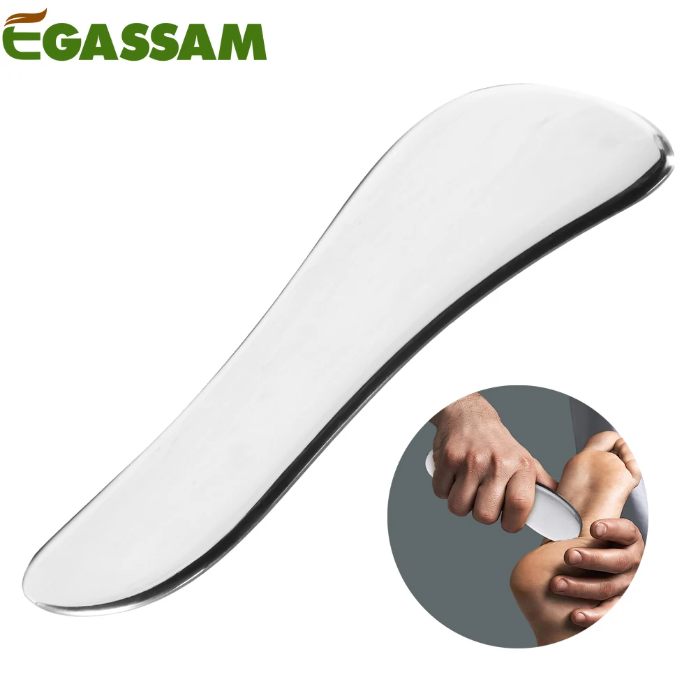 1Pcs Stainless Steel Gua Sha Guasha Massage Soft Tissue Therapy Used for Back, Legs, Arms, Neck, Shoulder