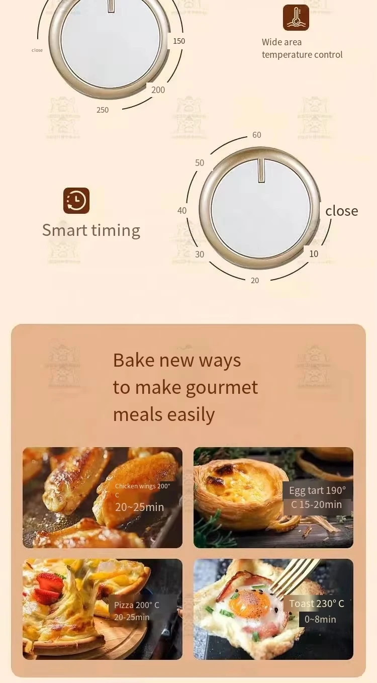 12L Electric Oven Household Small Multi-Functional Baking Oven Bakery Mini Automatic Small Oven 5