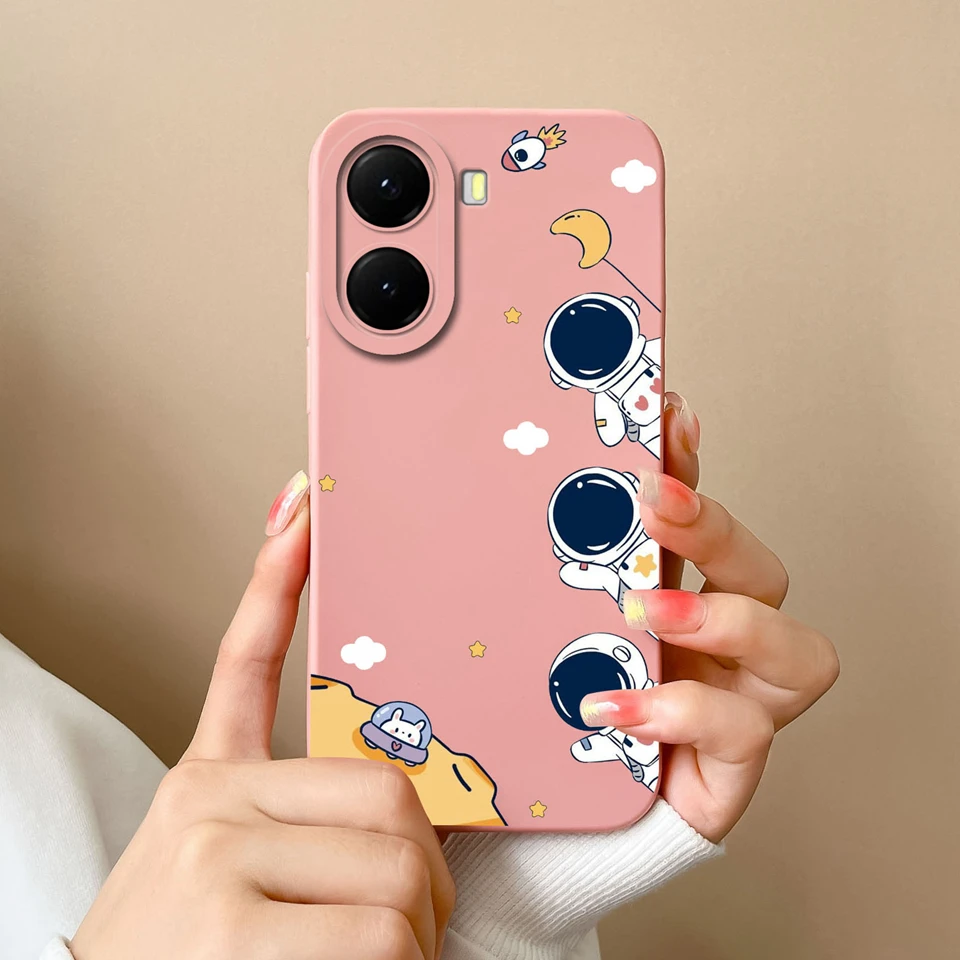 Cute Astronaut Avocado Soft Cover with Camera Protection and Fall Prevention