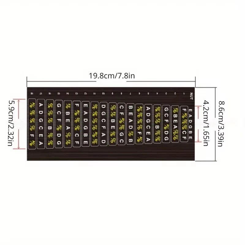 Guitar Fretboard Stickers Scale Note Sticker Miwayer For Beginner Learning Decal Classic Acoustic Electric Guitar Accessories