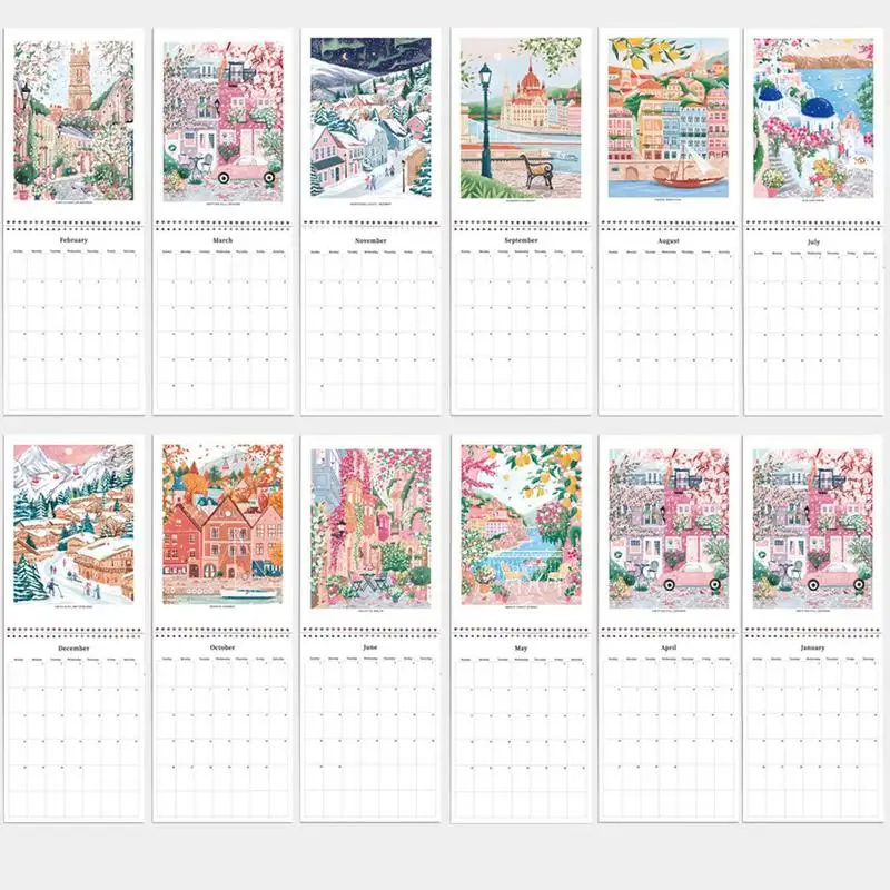 Inspirational Wall Calendar Family Calendar Funny Monthly Wall Monthly Planner Schedule Board With 12-Month For