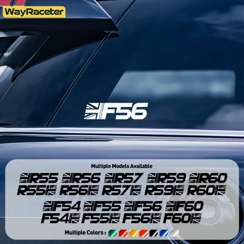 2 Pcs Union Jack Flag Graphics Window Body Sticker Per Mini Cooper R56 R57 F55 F56 F57 R60 F60 R55 F54 R61 R58 R59 R50 R52 R53