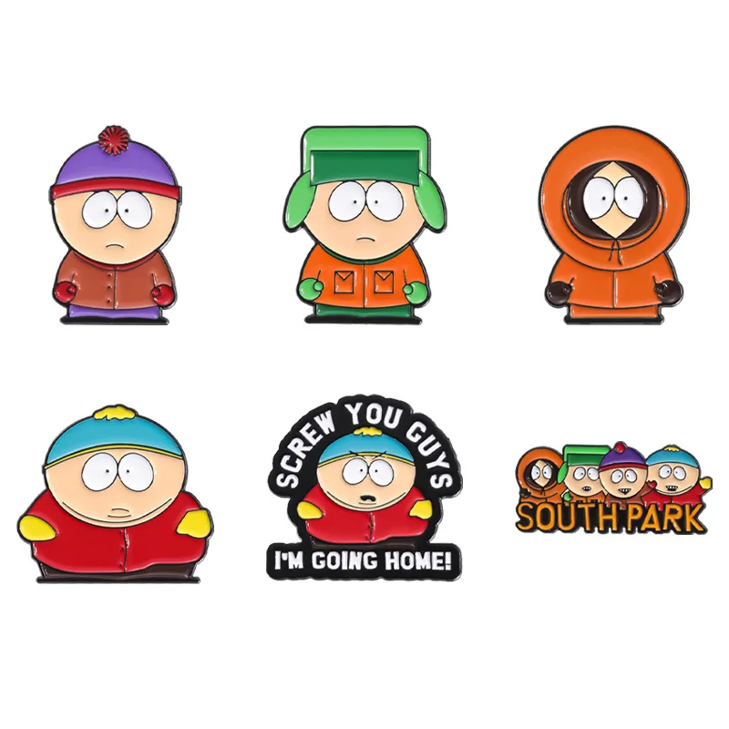 Enamel Pins South Park Badge Backpack Clothes Lapel Brooch Jewelry Accessories
