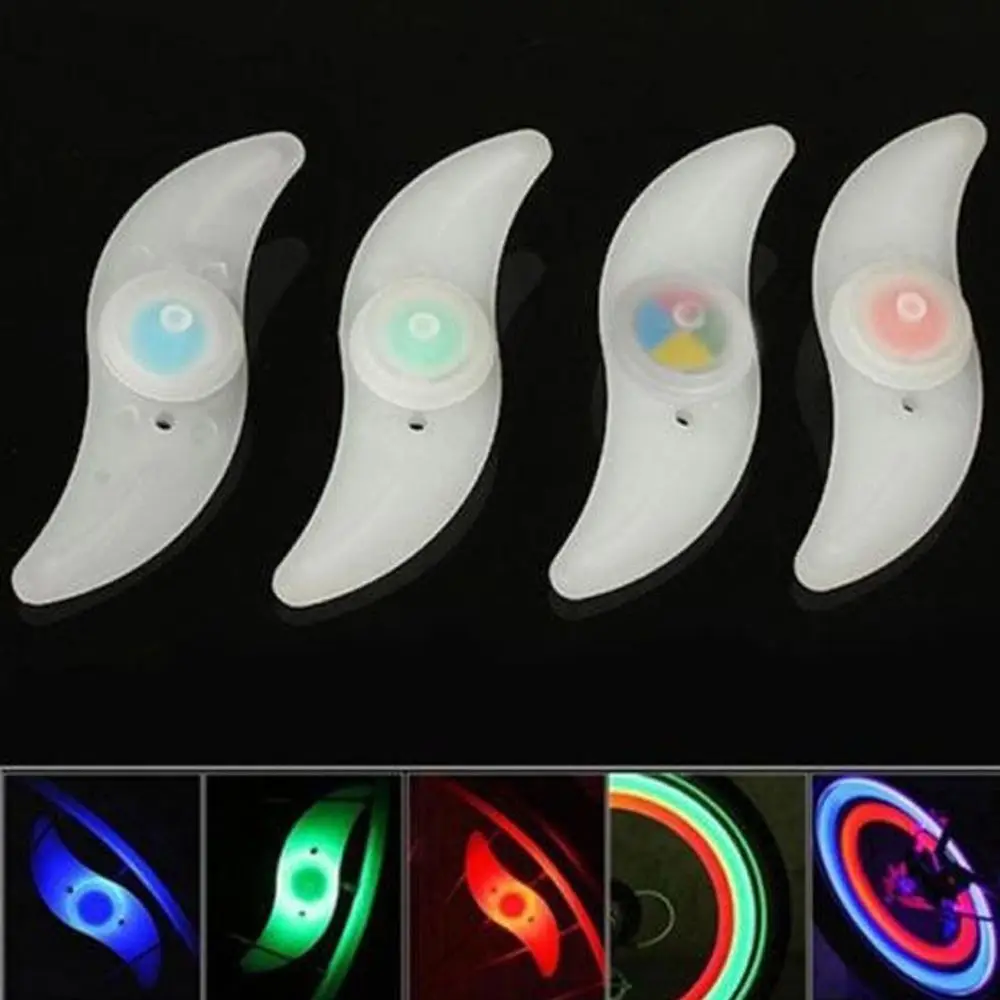 Bicycle Spokes Lamp Cycling Bike Willow LED Wheel Wire Lights Waterproof Bike Cycling Lamp Tire Valve Caps Wheel Bicycle Parts Bike Accessories 1Pcs