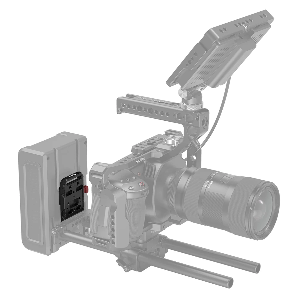 SmallRig 미니 V 마운트 배터리 플레이트 카메라 V 마운트 배터리 사진 액세서리 용 V-Lock 배터리 어댑터 플레이트 2987