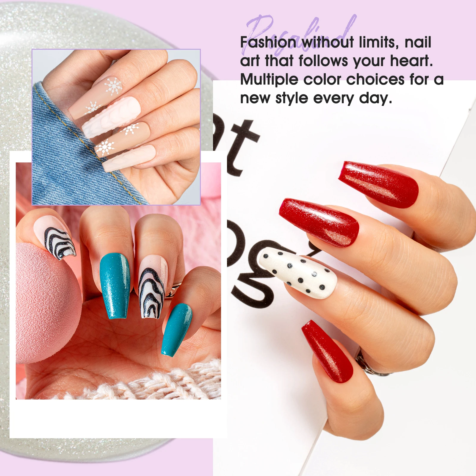 Rosalind New 24Pcs/Set Gel Nail Polish With Gittler Top Coat Set Summer Trend Colors Soak Off UV Lamp For Nail Art Design 6
