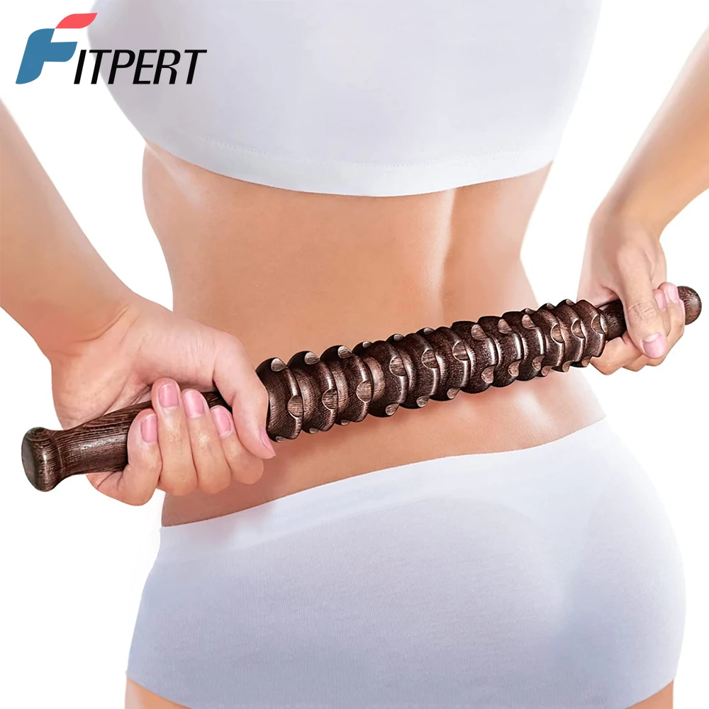 Muscle Roller, Wood Muscle Roller Stick with Trigger Points, Body Muscle Massager Roller for Back Leg, Relieve Muscle Soreness 1pc body back buddy trigger point massage stick muscle fascia relaxation muscle start and end points original points