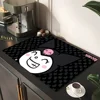 Cartoon K-KuromiS Coffee Tablewear Drain Pad Bathroom Square Absorbing Anti-slip Dry Mat Kitchen Placemat Dishes Cup Pad 4