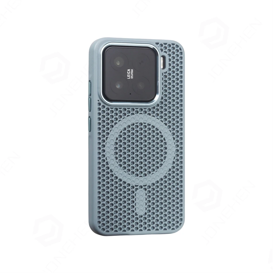 Solid Color Honeycomb Grid Mesh Cooling Non-Slip Silicone Armor Case
