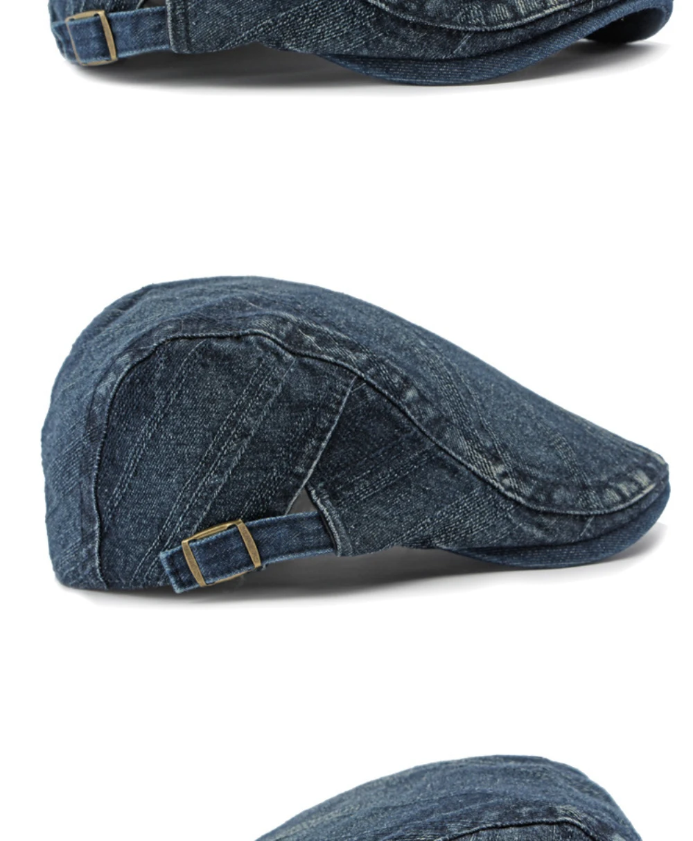 Hot Sale HT4337 Berets New Fashion Spring Summer Autumn Cs for Men Women Washed Cotton Denim Hat Male Female Adjustable Beret_mkmklike.com