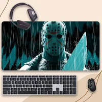 Jason Voorhees F-Friday the 13th Mouse Pad For Gamer Professional Non-Slip Mouse Mat Game Locking Edge Computer Keyboard Mat 1