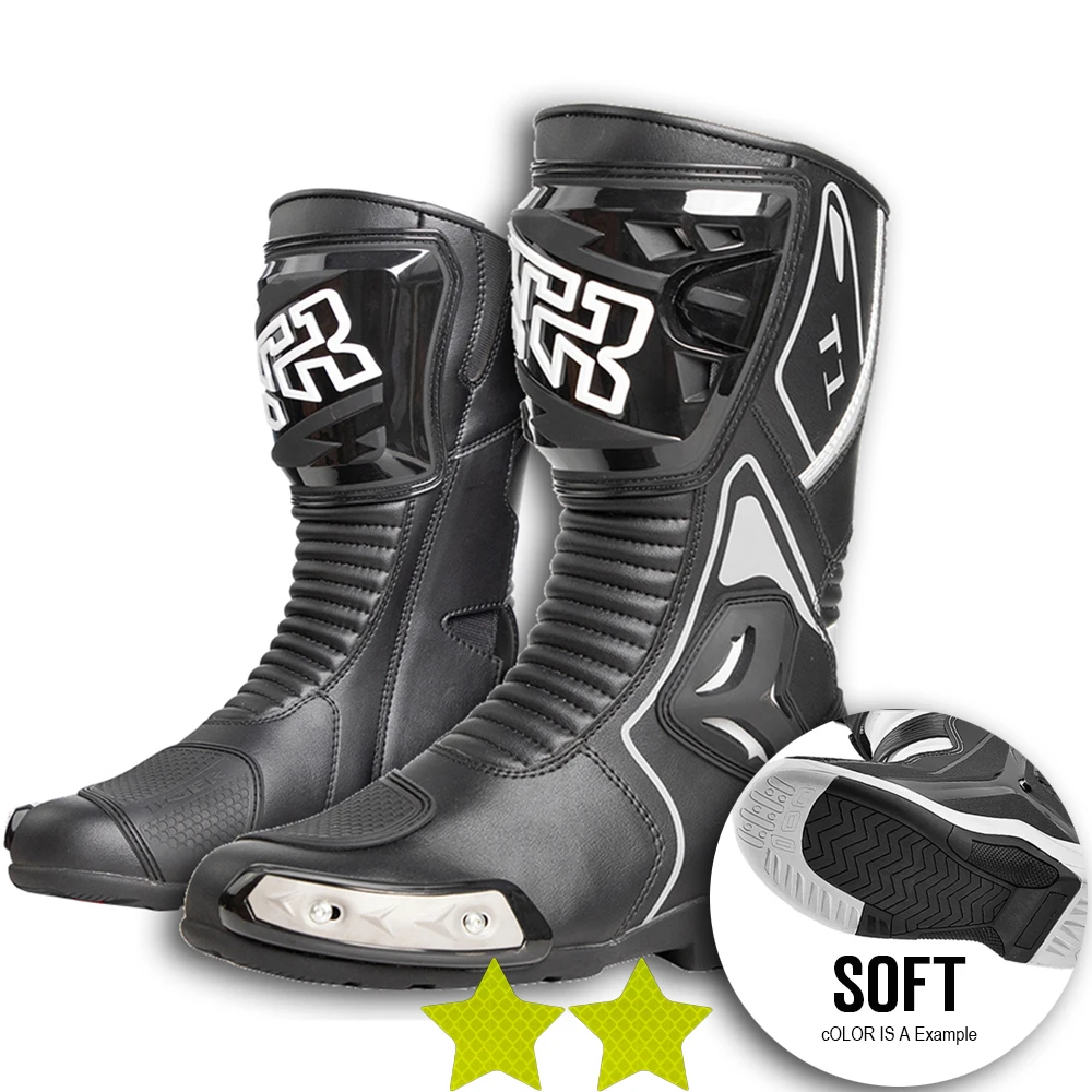 Botas largas de Para Para Hombre, zapatos de Rally, Botas todoterreno Para Moto Cross, Botas Para Moto, talla 39 46|Botas de - AliExpress