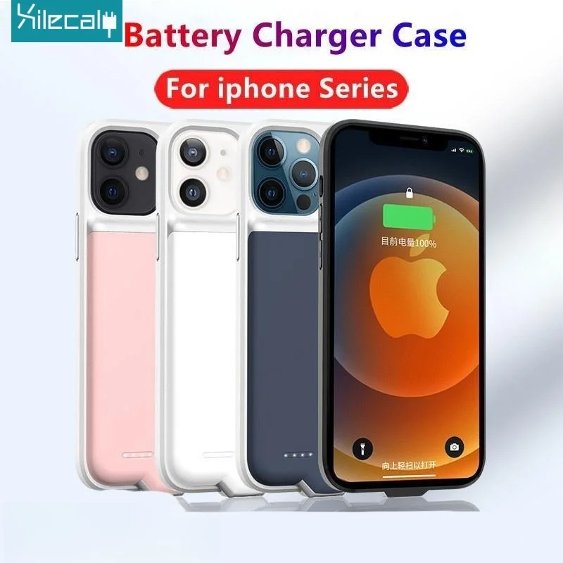 

Xilecaly Battery Case Smart Charger Cover Power Bank For iphone 12 11 Pro Max 12 Mini 6S 7 8 Plus Battery Case For iphone SE2020