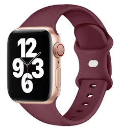 Sport Silicone Strap for Smartwatch - Versatile and Comfortable Wrist Bracelet (Wine red 10)