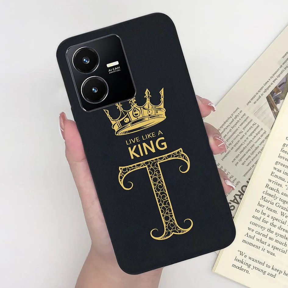 Luxury Fashion Matte Crown Alphabet Pattern Soft Phone Cover
