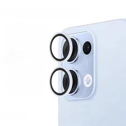 Premium Rear Camera Lens Protector with Metal Ring for Enhanced Durability and Clarity (Blue)
