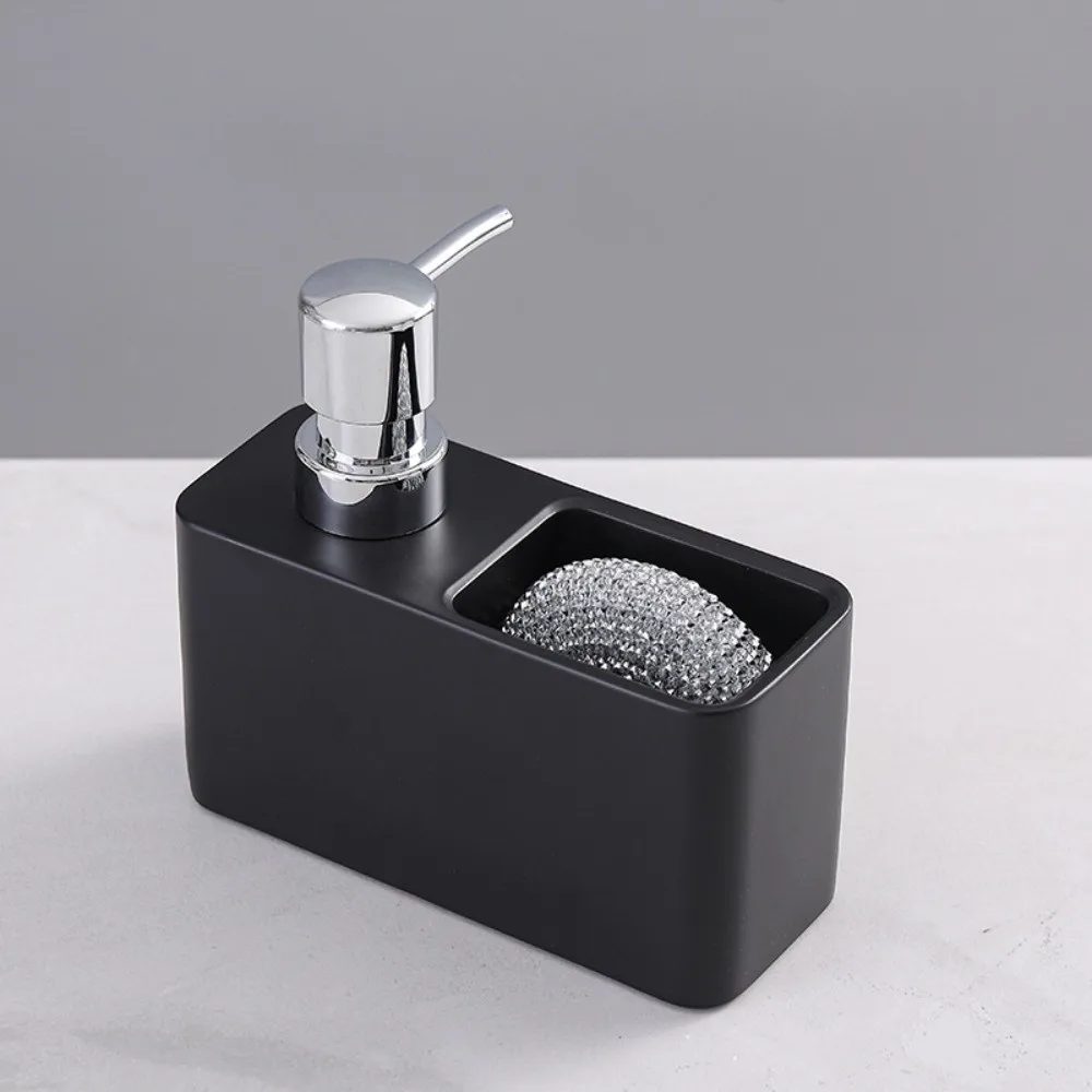 Multifunctional Pump Head Kitchen Soap Dispenser ABS 160ml Sponge Holder Press Sink Organizer Liquid Soap Dispenser Kitchen
