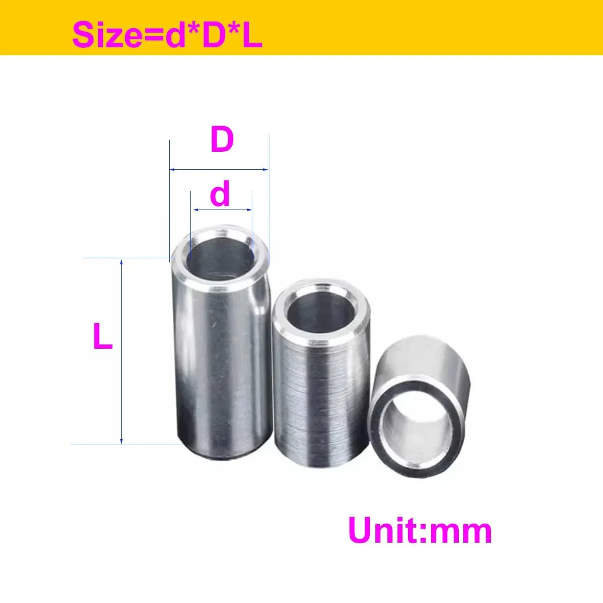 M4.2M5.2M6.2 Circular Aluminum Sleeve/Aluminum Alloy Shaft Sleeve Flat Gasket/Sleeve Ring Straight Column