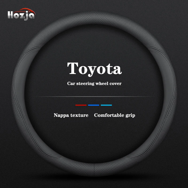 Leather Car Steering Wheel Cover Suitable For Toyota Yaris Corolla
