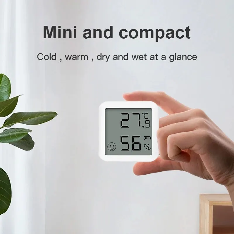 Mini Bluetooth Temperature Humidity Sensor with LCD Screen Smart Linkage Remote Control Thermometer Hygromet Alexa Google Voice 5 Mini Bluetooth Temperature Humidity Sensor with LCD Screen Smart Linkage Remote Control Thermometer Hygromet Alexa Google Voice 5