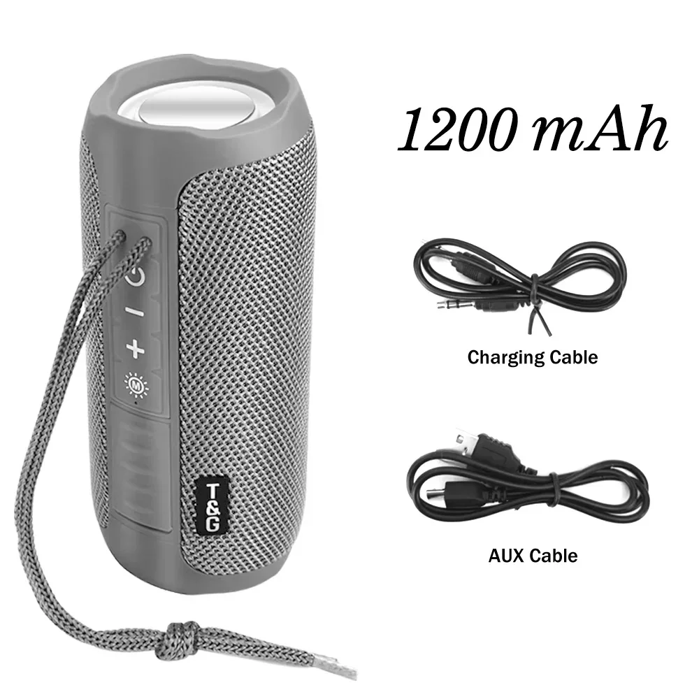 T&G TG227 Waterpro مع مصباح خارجي محمول مستقيم لاسلكي متوافق مع مكبر الصوت مشغل موسيقى يدعم TF راديو FM حفلة موسيقية