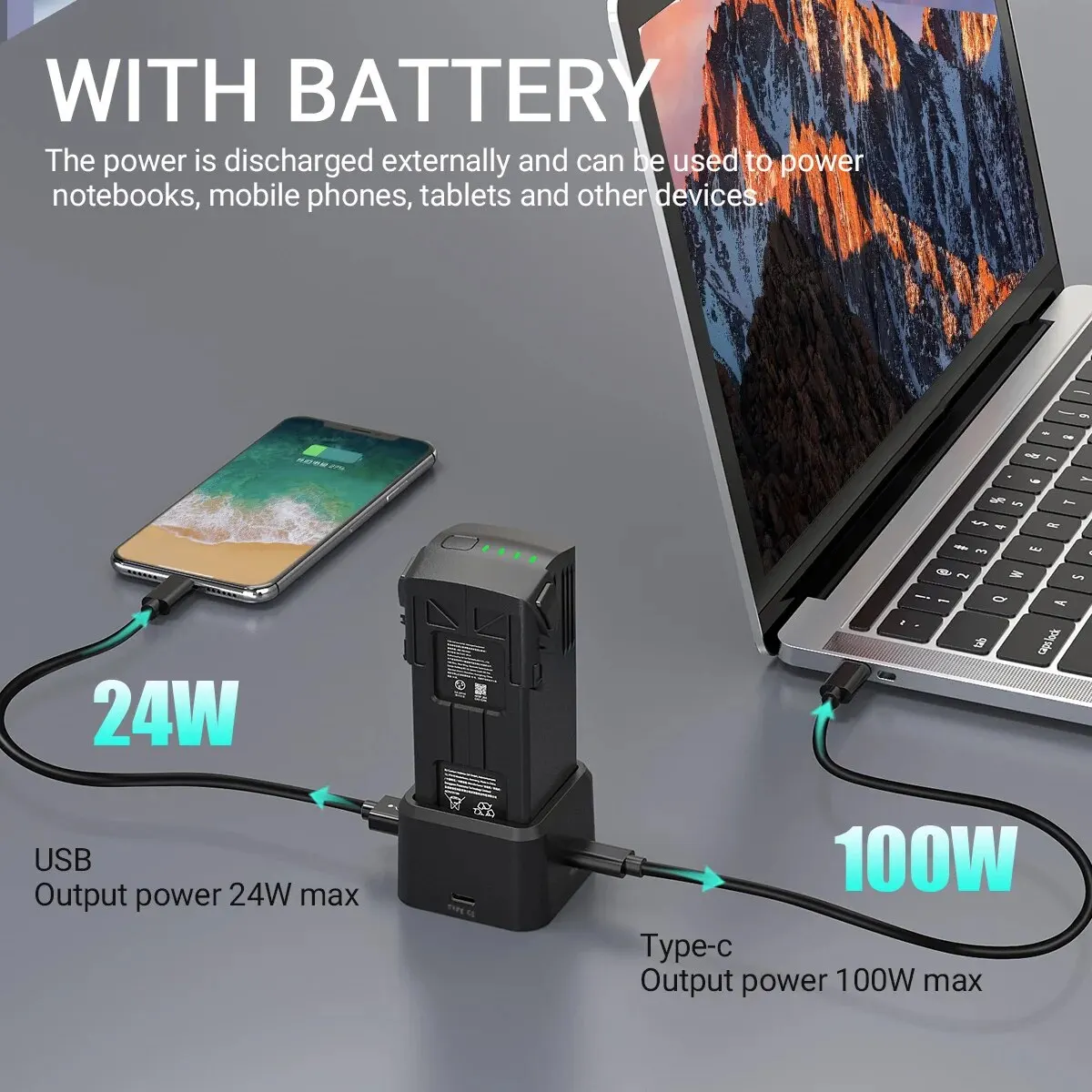 DJI Mavic 3シリーズ 100W バッテリー充電ハブ Amazon.com: DJI Mavic 3 Series 100W Battery Charging Hub