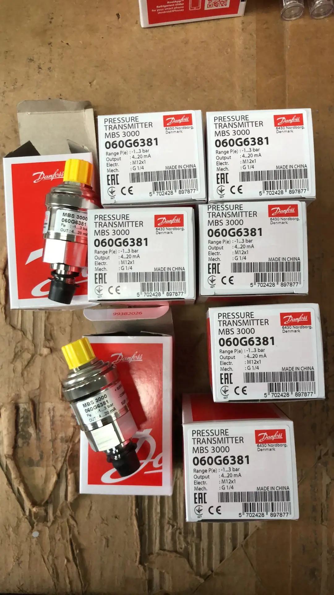 

First level agent MBS3000 060G6381 Danfoss pressure sensor pressure transmitter