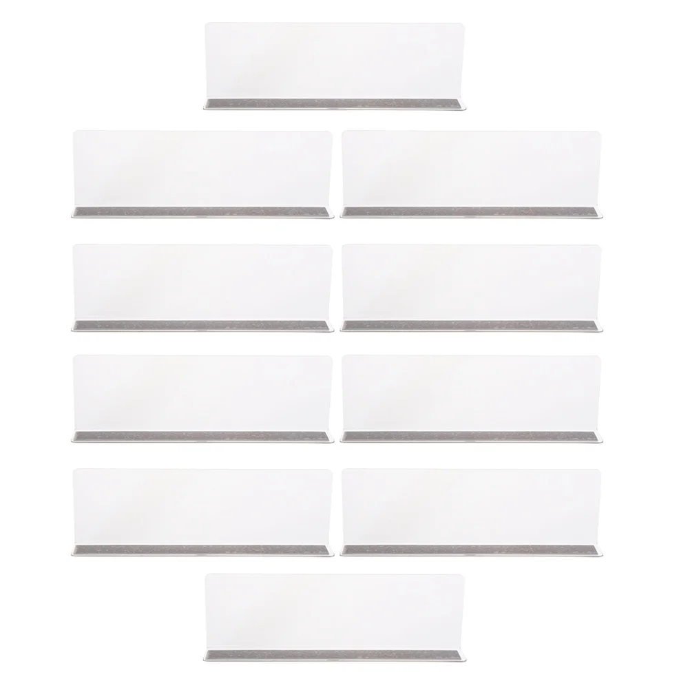 

10 Pcs Partition Plate Supermarket Classification Racks Magnetic Side Divider Clapboards Baffles Plastic