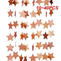 10~40PCS Star Disc Party Flower Durable Photo Background 4 Meters 6 Optional Birthday Party Decorations Sewing Paper Flower 1