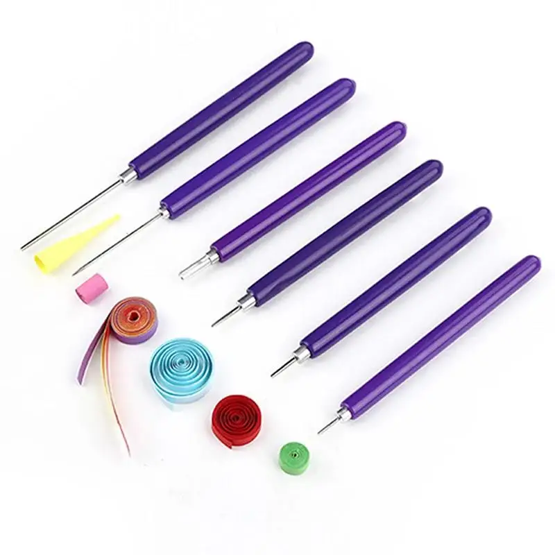 Quilling Paper Tools Scrapbook Paper Scrapbooking Material Scrapbook Materials Diy Craft Materials Fashion Quilling Paper Pen Scrapbooking Rolling Manual Craft DIY Origami PVC Handle Slotted Structure