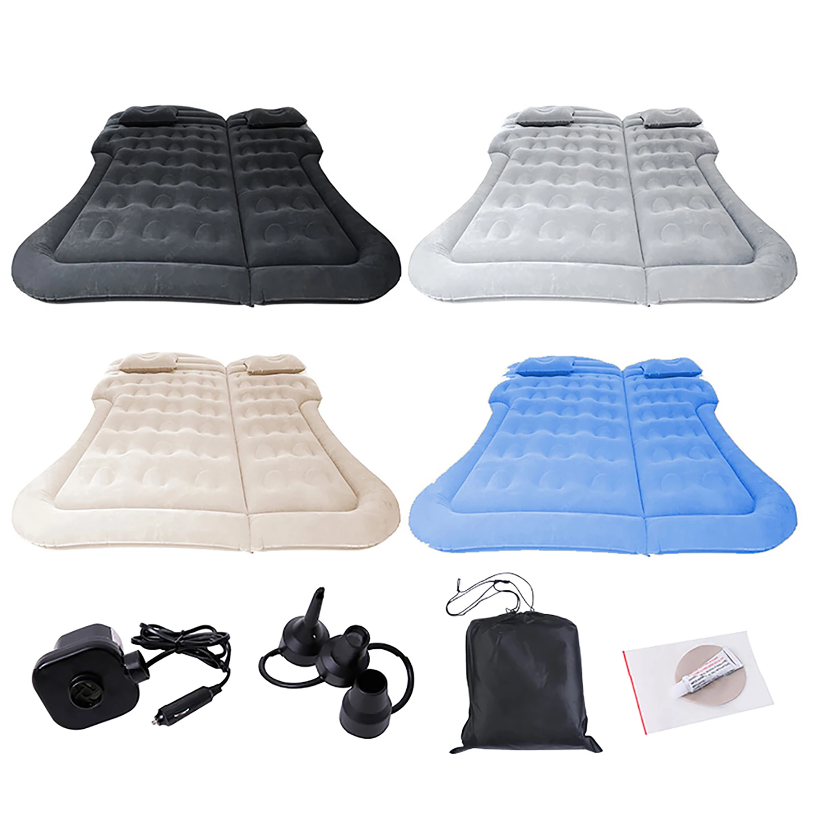 Car Travel Inflatable Bed 175x130cm Auto Rear Seat Trunk Universal Mattress Air Bed Supplies For Travel Camping Family Outing