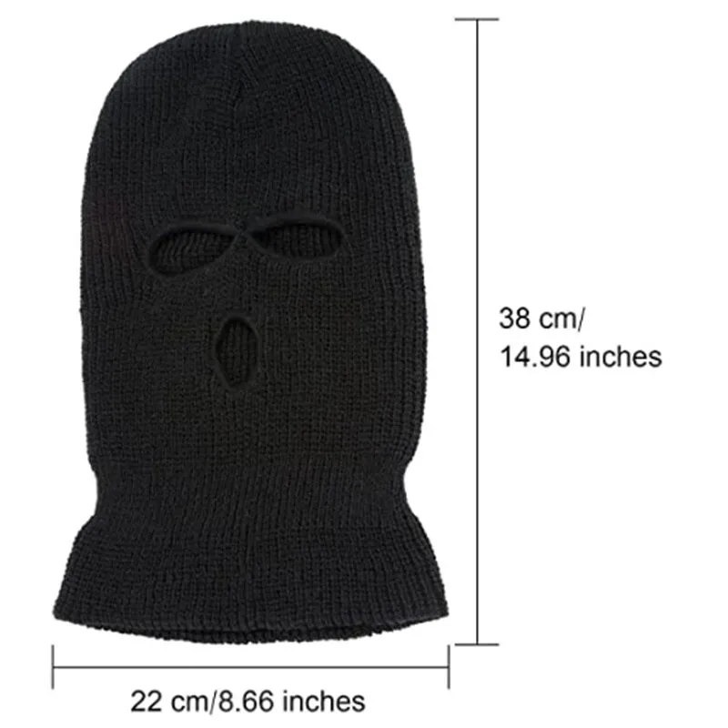 Winter Men Hat Army Tactical Mask 3 Hole Full Face Mask Ski Mask Winter Cap Balaclava Motorbike Motor Bicycle Helmet Full Helmet 6