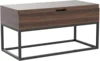 Lift Top Coffee Table, 3in1 Folding Rolling Coffee Table with Storage Drawer Push Opening, Metal Frame Wood Coffee Table 5